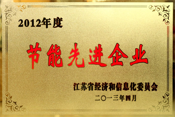 南宫NG28被评为“2012年度江苏省节能先进企业”
