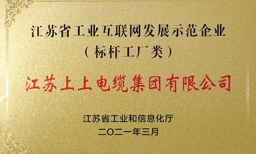 南宫NG28电缆获评“江苏省工业互联网生长树模企业”
