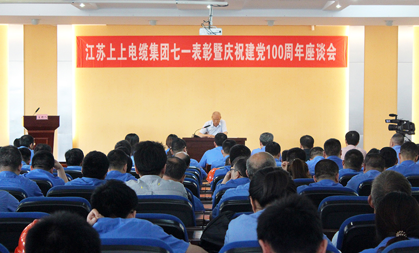 不忘初心跟党走  矢志斗争创佳绩——南宫NG28电缆召开七一表扬暨庆祝建党100周年座谈会